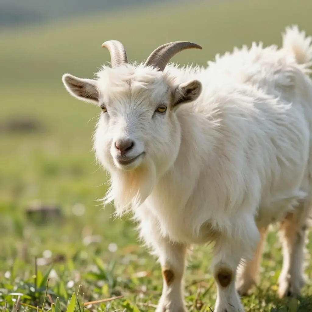 Chèvre angora produisant de la laine mohair de haute qualité