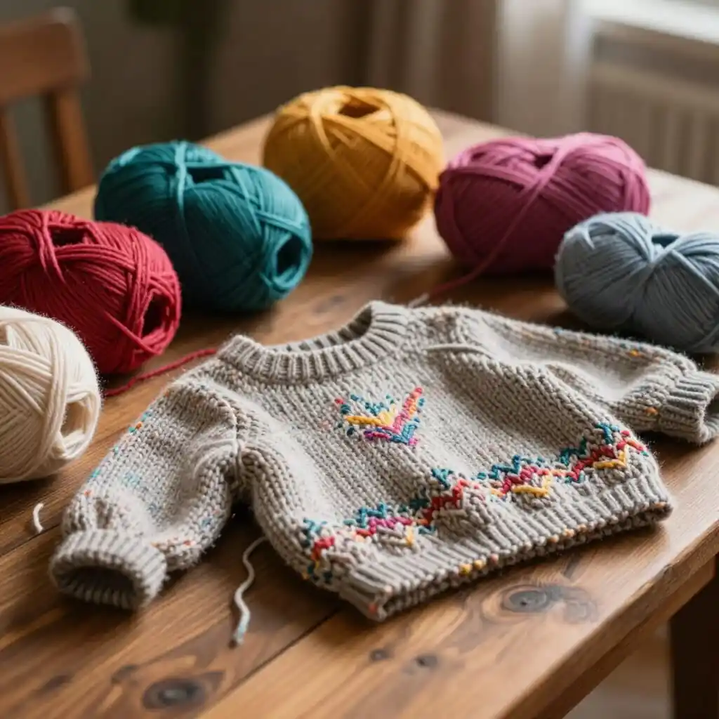 Sélection de laines colorées pour tricoter un pull confortable